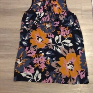 H&M Floral Mini shift Dress - Black, Pink, Orange